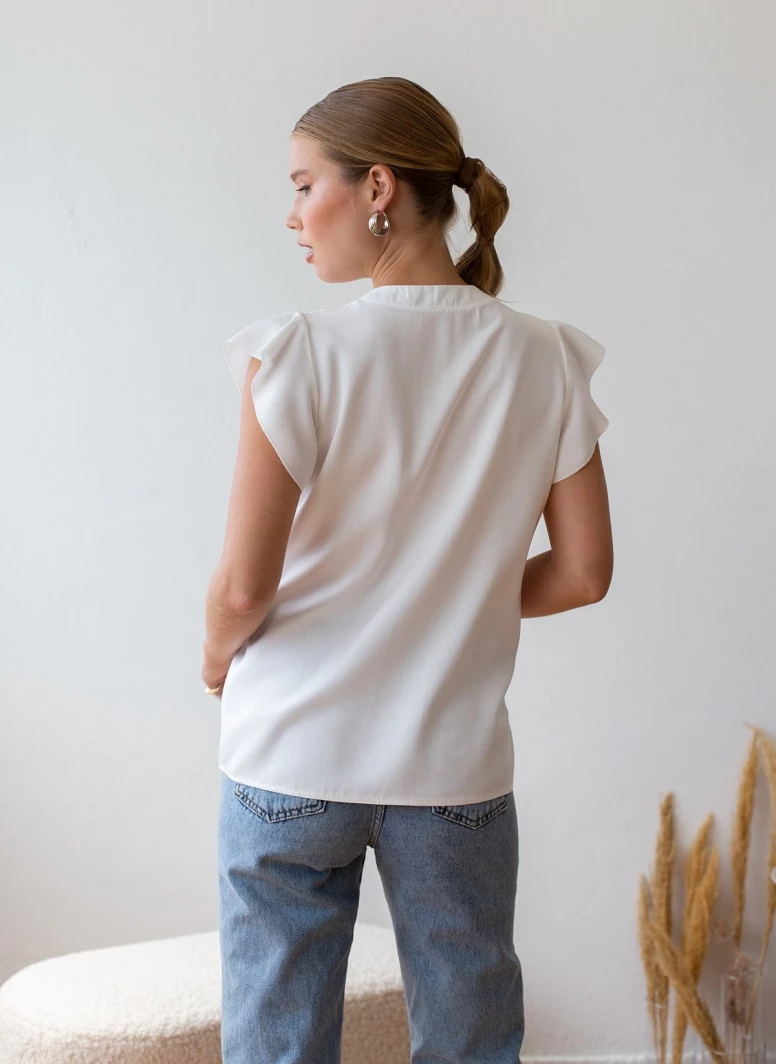 Τοπ 10 💯 The Fashion Project Μπλούζα με μάο γιακά - Λευκό 🎉 2 Τοπ 10 💯 The Fashion Project Μπλούζα με μάο γιακά - Λευκό 🎉 - Image 2