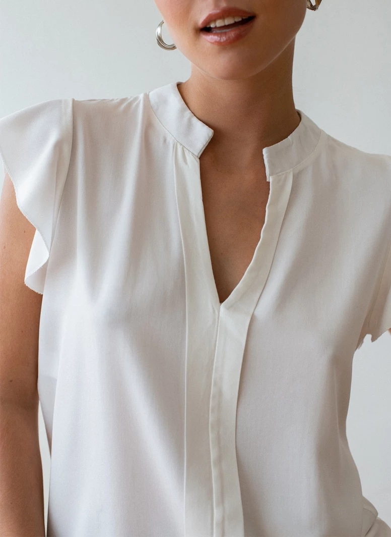 Τοπ 10 💯 The Fashion Project Μπλούζα με μάο γιακά - Λευκό 🎉 1 Τοπ 10 💯 The Fashion Project Μπλούζα με μάο γιακά - Λευκό 🎉