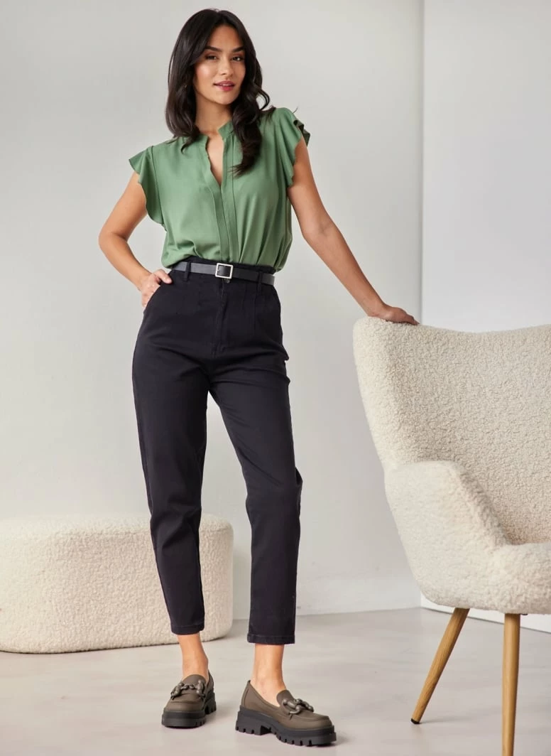 Αγορά 😍 The Fashion Project Μπλούζα με μάο γιακά - Χακί 🥰 4 Αγορά 😍 The Fashion Project Μπλούζα με μάο γιακά - Χακί 🥰 - Image 4