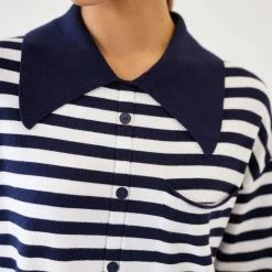 Συμφωνίες 😍 The Fashion Project Πλεκτό φόρεμα ριγέ με γιακά - Μπλε σκούρο 🥰 12 Συμφωνίες 😍 The Fashion Project Πλεκτό φόρεμα ριγέ με γιακά - Μπλε σκούρο 🥰 -Φορέματα Εκπτώσεις plekto forema rige me giaka 107472 fj6c