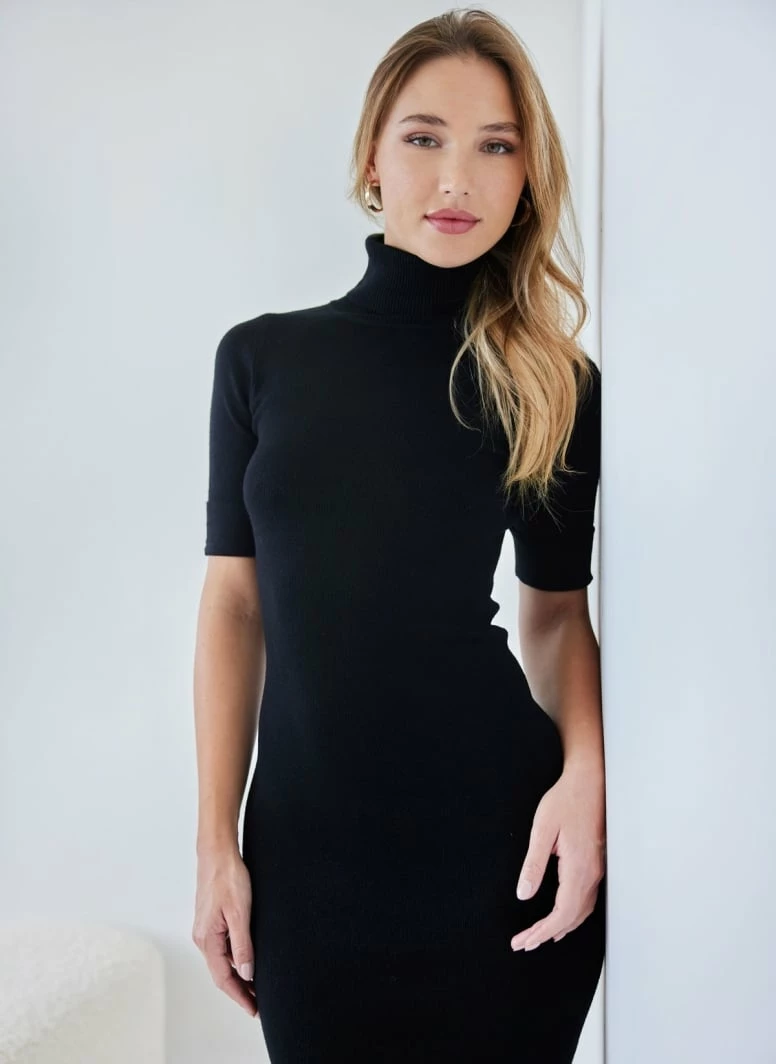 Ολοκαίνουργιο 🤩 The Fashion Project Πλεκτό φόρεμα ζιβάγκο με ρεβέρ - Μαύρο 🎉 6 Ολοκαίνουργιο 🤩 The Fashion Project Πλεκτό φόρεμα ζιβάγκο με ρεβέρ - Μαύρο 🎉 - Image 6