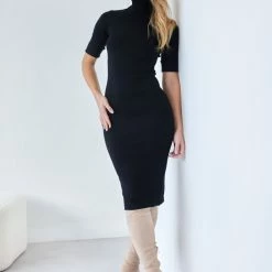 Ολοκαίνουργιο 🤩 The Fashion Project Πλεκτό φόρεμα ζιβάγκο με ρεβέρ - Μαύρο 🎉 8 Ολοκαίνουργιο 🤩 The Fashion Project Πλεκτό φόρεμα ζιβάγκο με ρεβέρ - Μαύρο 🎉 -Φορέματα Εκπτώσεις plekto forema zivagko me rever 107386 y196