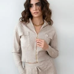 Προϋπολογισμός 😉 The Fashion Project Πλεκτό σετ ρούχων Jogger με ζακέτα - Μπεζ ❤️ -Φορέματα Εκπτώσεις plekto set rouxwn jogger me zaketa 97752 i5jl