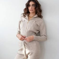 Προϋπολογισμός 😉 The Fashion Project Πλεκτό σετ ρούχων Jogger με ζακέτα - Μπεζ ❤️ -Φορέματα Εκπτώσεις plekto set rouxwn jogger me zaketa 97752 jmmw