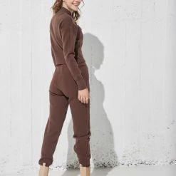 Προώθηση 🎉 The Fashion Project Πλεκτό σετ ρούχων Jogger με ζακέτα - Καφέ 😉 -Φορέματα Εκπτώσεις plekto set rouxwn jogger me zaketa 97754 miv2