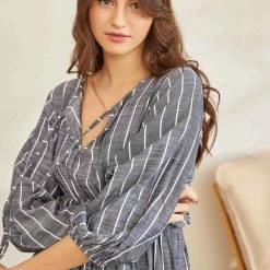 Best Pirce 🛒 The Fashion Project Εμπριμέ φόρεμα με βολάν - Μπλε 🔥 -Φορέματα Εκπτώσεις rige foremataki me volan 89117 tlkw