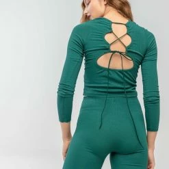 Νέος 🔥 The Fashion Project Ριπ τοπάκι με σχέδιο χιαστί στην πλάτη - Κυπαρισσί 🧨