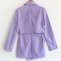 Το φθηνότερο 👏 The Fashion Project Σετ Cropped σακάκι με μίνι φούστα - Λιλά 😀 -Φορέματα Εκπτώσεις set cropped sakaki me mini fousta 101043 18at