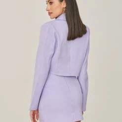 Το φθηνότερο 👏 The Fashion Project Σετ Cropped σακάκι με μίνι φούστα - Λιλά 😀 -Φορέματα Εκπτώσεις set cropped sakaki me mini fousta 101043 ykg3