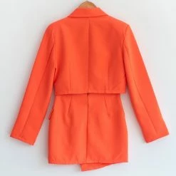 Εκπτωση ⭐ The Fashion Project Σετ Cropped σακάκι με μίνι φούστα - Πορτοκαλί ✔️ -Φορέματα Εκπτώσεις set cropped sakaki me mini fousta 101044 1e1d