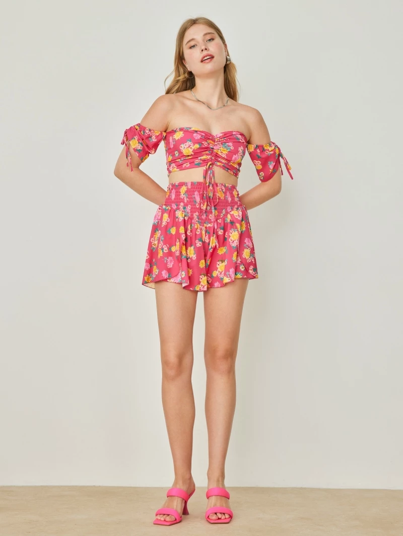 Προώθηση 💯 The Fashion Project Σετ Floral σορτς με τοπάκι - Φούξια 🎁 6 Προώθηση 💯 The Fashion Project Σετ Floral σορτς με τοπάκι - Φούξια 🎁 - Image 6
