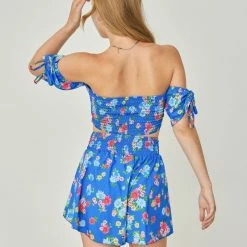 Αγορά ✨ The Fashion Project Σετ Floral σορτς με τοπάκι - Μπλε ⭐ -Φορέματα Εκπτώσεις set floral sorts me topaki 104965 fu6c