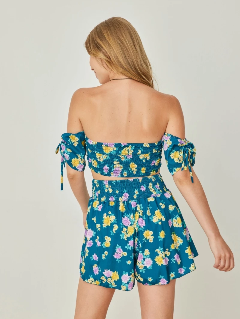 Προϋπολογισμός 🧨 The Fashion Project Σετ Floral σορτς με τοπάκι - Petrol 🧨 3 Προϋπολογισμός 🧨 The Fashion Project Σετ Floral σορτς με τοπάκι - Petrol 🧨 - Image 3