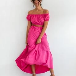 Ολοκαίνουργιο 🤩 The Fashion Project Σετ φούστα με Cropped τοπάκι - Φούξια 🎉