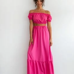 Ολοκαίνουργιο 🤩 The Fashion Project Σετ φούστα με Cropped τοπάκι - Φούξια 🎉 -Φορέματα Εκπτώσεις set fousta me cropped toopaki 104594 ogcj