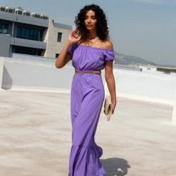 Φτηνός 🤩 The Fashion Project Σετ φούστα με Cropped τοπάκι - Μωβ 🎁 -Φορέματα Εκπτώσεις set fousta me cropped toopaki 104595 d0lu