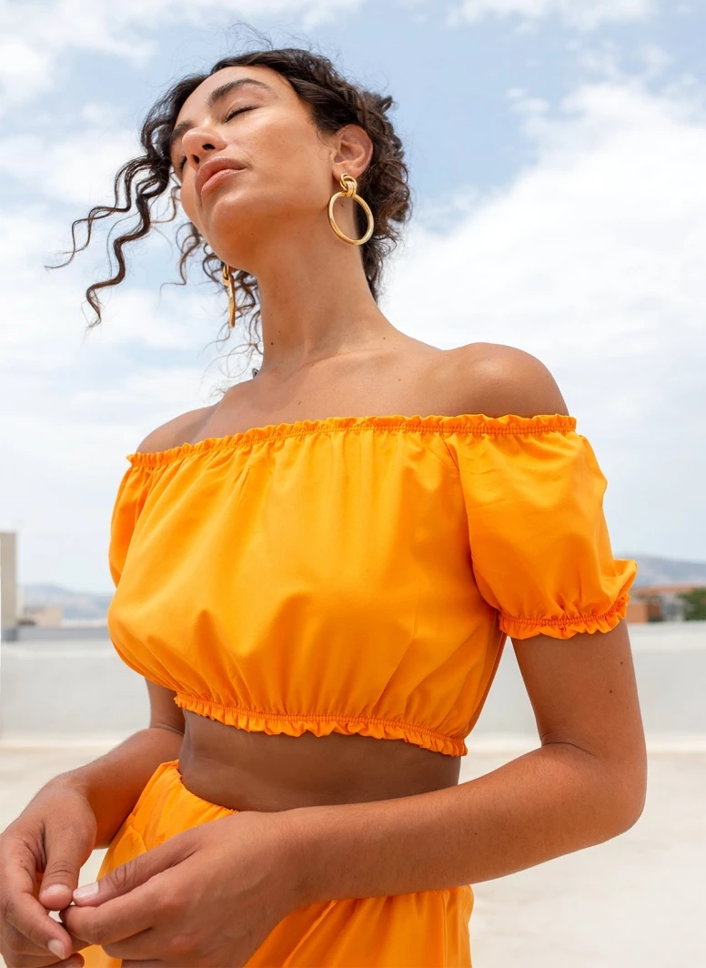 Εκπτωση 😍 The Fashion Project Σετ φούστα με Cropped τοπάκι - Πορτοκαλί ⭐ 5 Εκπτωση 😍 The Fashion Project Σετ φούστα με Cropped τοπάκι - Πορτοκαλί ⭐ - Image 5