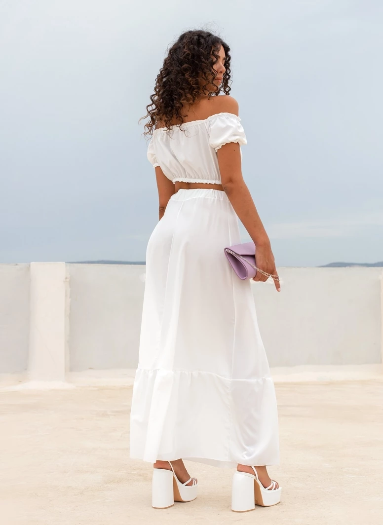 Flash Sale 🌟 The Fashion Project Σετ φούστα με Cropped τοπάκι - Λευκό 🔔 4 Flash Sale 🌟 The Fashion Project Σετ φούστα με Cropped τοπάκι - Λευκό 🔔 - Image 4