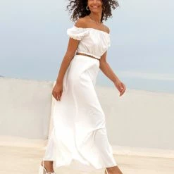 Flash Sale 🌟 The Fashion Project Σετ φούστα με Cropped τοπάκι - Λευκό 🔔