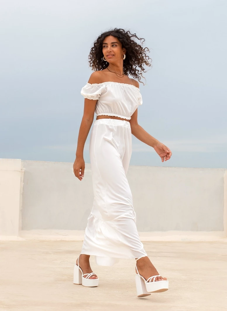 Flash Sale 🌟 The Fashion Project Σετ φούστα με Cropped τοπάκι - Λευκό 🔔 5 Flash Sale 🌟 The Fashion Project Σετ φούστα με Cropped τοπάκι - Λευκό 🔔 - Image 5