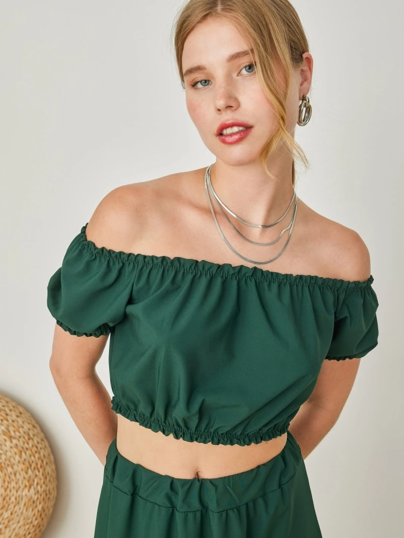 Νέος 🔔 The Fashion Project Σετ φούστα με Cropped τοπάκι - Κυπαρισσί 🛒 5 Νέος 🔔 The Fashion Project Σετ φούστα με Cropped τοπάκι - Κυπαρισσί 🛒 - Image 5