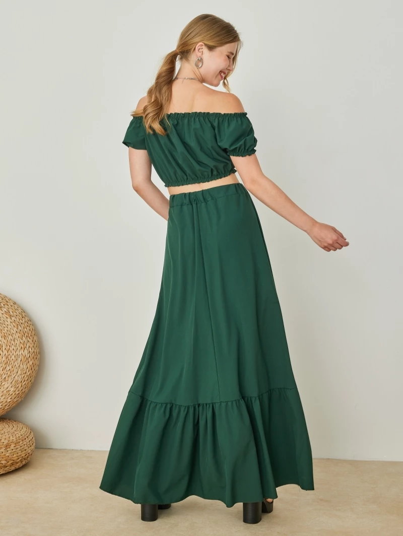 Νέος 🔔 The Fashion Project Σετ φούστα με Cropped τοπάκι - Κυπαρισσί 🛒 3 Νέος 🔔 The Fashion Project Σετ φούστα με Cropped τοπάκι - Κυπαρισσί 🛒 - Image 3