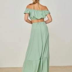 Εκπτωση 🧨 The Fashion Project Σετ φούστα με Cropped τοπάκι - Μέντα 🥰 -Φορέματα Εκπτώσεις set fousta me cropped topaki 104598 k32p