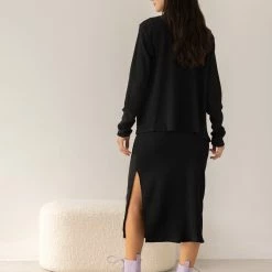 Ολοκαίνουργιο 🔥 The Fashion Project Σετ φούστα με τοπ και ζακέτα - Μαύρο 😀 -Φορέματα Εκπτώσεις set fousta me top kai zaketa 107749 v30g