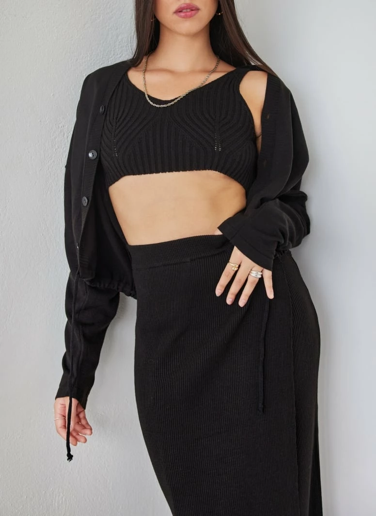 Κουπόνι 🤩 The Fashion Project Σετ φούστα με τοπ και ζακέτα - Μαύρο 😍 8 Κουπόνι 🤩 The Fashion Project Σετ φούστα με τοπ και ζακέτα - Μαύρο 😍 - Image 8