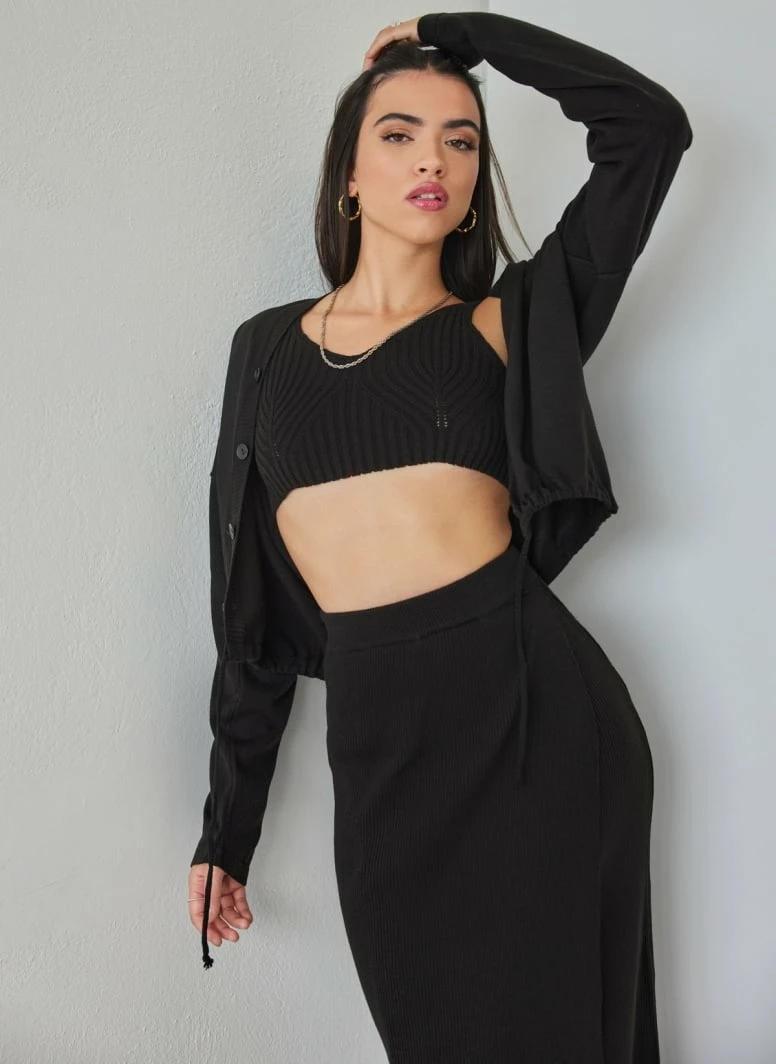 Κουπόνι 🤩 The Fashion Project Σετ φούστα με τοπ και ζακέτα - Μαύρο 😍 1 Κουπόνι 🤩 The Fashion Project Σετ φούστα με τοπ και ζακέτα - Μαύρο 😍