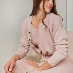 Flash Sale 🛒 The Fashion Project Σετ φούστα με τοπ και ζακέτα - Ροζ ✨ -Φορέματα Εκπτώσεις set fousta me top kai zaketa 108559 5lyp