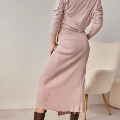 Flash Sale 🛒 The Fashion Project Σετ φούστα με τοπ και ζακέτα - Ροζ ✨ -Φορέματα Εκπτώσεις set fousta me top kai zaketa 108559 jpdo