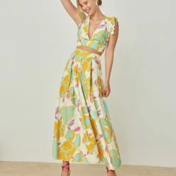 Αγορά ✔️ The Fashion Project Σετ φούστα με τοπ με μεγάλα λουλούδια - Κίτρινο 😍 -Φορέματα Εκπτώσεις set fousta me top me megala louloudia 104851 31ai