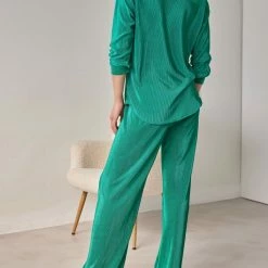 Προϋπολογισμός 😀 The Fashion Project Σετ γκοφρέ παντελόνα με πουκάμισο - Πράσινο ❤️ -Φορέματα Εκπτώσεις set gkofre pantelona me poukamiso 107740 mhy0