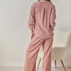 Κουπόνι ✔️ The Fashion Project Σετ γκοφρέ παντελόνα με πουκάμισο - Σάπιο μήλο 🧨 -Φορέματα Εκπτώσεις set gkofre pantelona me poukamiso 107745 avmz