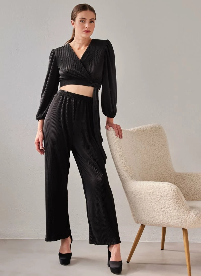 Καλύτερες κριτικές για 🎉 The Fashion Project Σετ γκοφρέ παντελόνι με κρουαζέ τοπ - Μαύρο 🔔 2 Καλύτερες κριτικές για 🎉 The Fashion Project Σετ γκοφρέ παντελόνι με κρουαζέ τοπ - Μαύρο 🔔 - Image 2