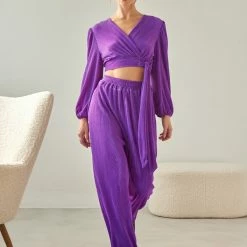 ΧΟΝΔΡΙΚΟ ΕΜΠΟΡΙΟ 🥰 The Fashion Project Σετ γκοφρέ παντελόνι με κρουαζέ τοπ - Μωβ 🎉 13 ΧΟΝΔΡΙΚΟ ΕΜΠΟΡΙΟ 🥰 The Fashion Project Σετ γκοφρέ παντελόνι με κρουαζέ τοπ - Μωβ 🎉 -Φορέματα Εκπτώσεις set gkofre panteloni me krouaze top 108514 51eo