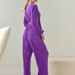 ΧΟΝΔΡΙΚΟ ΕΜΠΟΡΙΟ 🥰 The Fashion Project Σετ γκοφρέ παντελόνι με κρουαζέ τοπ - Μωβ 🎉 12 ΧΟΝΔΡΙΚΟ ΕΜΠΟΡΙΟ 🥰 The Fashion Project Σετ γκοφρέ παντελόνι με κρουαζέ τοπ - Μωβ 🎉 -Φορέματα Εκπτώσεις set gkofre panteloni me krouaze top 108514 o7b6