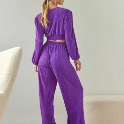 ΧΟΝΔΡΙΚΟ ΕΜΠΟΡΙΟ 🥰 The Fashion Project Σετ γκοφρέ παντελόνι με κρουαζέ τοπ - Μωβ 🎉 14 ΧΟΝΔΡΙΚΟ ΕΜΠΟΡΙΟ 🥰 The Fashion Project Σετ γκοφρέ παντελόνι με κρουαζέ τοπ - Μωβ 🎉 -Φορέματα Εκπτώσεις set gkofre panteloni me krouaze top 108514 s0rt