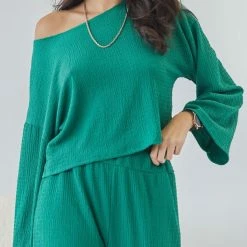 Καλύτερες κριτικές για 😀 The Fashion Project Σετ γκοφρέ παντελόνι με τοπ - Πράσινο ✔️ -Φορέματα Εκπτώσεις set gkofre panteloni me top 108085 ecoh