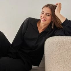 ΧΟΝΔΡΙΚΟ ΕΜΠΟΡΙΟ 💯 The Fashion Project Σετ γκοφρέ πουκάμισο με παντελόνι - Μαύρο 🎁 8 ΧΟΝΔΡΙΚΟ ΕΜΠΟΡΙΟ 💯 The Fashion Project Σετ γκοφρέ πουκάμισο με παντελόνι - Μαύρο 🎁 -Φορέματα Εκπτώσεις set gkofre poukamiso me panteloni 108517 omkb