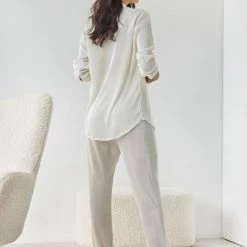 Πολύ καλή προσφορά 🎉 The Fashion Project Σετ γκοφρέ πουκάμισο με παντελόνι - Ζαχαρί 🔥 -Φορέματα Εκπτώσεις set gkofre poukamiso me panteloni 108520 d1cp