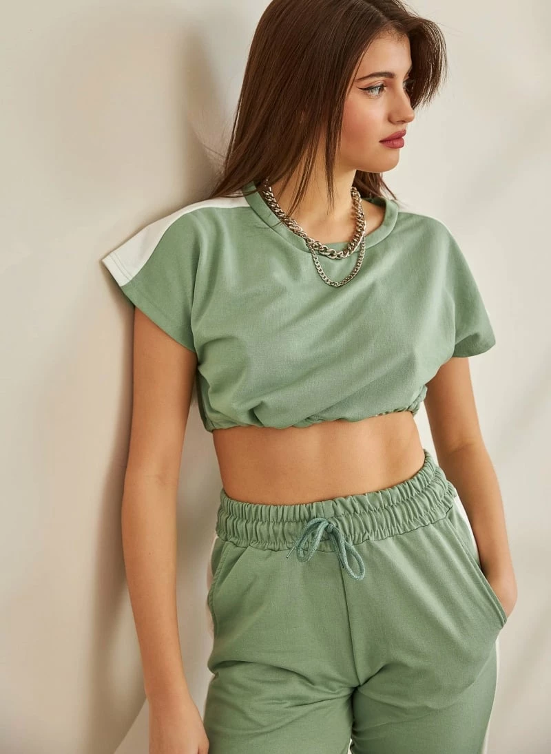 Τοπ 10 🤩 The Fashion Project Σετ Jogger παντελόνι και φουτεράκι με ρίγα - Μέντα 😉 2 Τοπ 10 🤩 The Fashion Project Σετ Jogger παντελόνι και φουτεράκι με ρίγα - Μέντα 😉 - Image 2