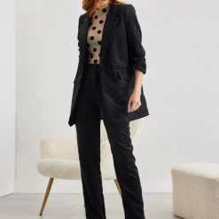 Εκπτωση 🤩 The Fashion Project Σετ κοτλέ σακάκι με παντελόνι - Μαύρο 💯 -Φορέματα Εκπτώσεις set kotle sakaki me panteloni 108575 5eyx