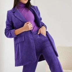 Καλύτερες κριτικές για 🌟 The Fashion Project Σετ κοτλέ σακάκι με παντελόνι - Μωβ ✨ -Φορέματα Εκπτώσεις set kotle sakaki me panteloni 108576 9ekt