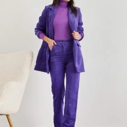 Καλύτερες κριτικές για 🌟 The Fashion Project Σετ κοτλέ σακάκι με παντελόνι - Μωβ ✨ -Φορέματα Εκπτώσεις set kotle sakaki me panteloni 108576 lev1