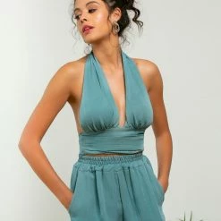 Προϋπολογισμός ⌛ The Fashion Project Σετ λινό παντελόνι με δετό τοπ - Μέντα ✔️ 8 Προϋπολογισμός ⌛ The Fashion Project Σετ λινό παντελόνι με δετό τοπ - Μέντα ✔️ -Φορέματα Εκπτώσεις set lino panteloni me deto top 105399 6wvo