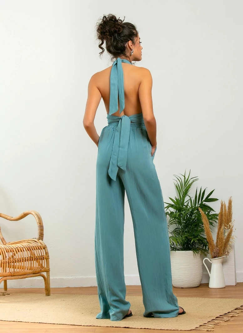 Προϋπολογισμός ⌛ The Fashion Project Σετ λινό παντελόνι με δετό τοπ - Μέντα ✔️ 4 Προϋπολογισμός ⌛ The Fashion Project Σετ λινό παντελόνι με δετό τοπ - Μέντα ✔️ - Image 4