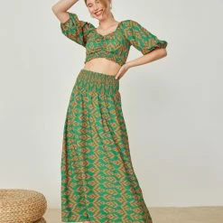 Κουπόνι 👏 The Fashion Project Σετ μάξι φούστα με τοπ - Πράσινο ⌛