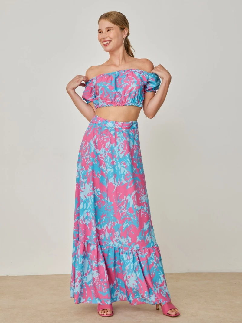 Το φθηνότερο ✨ The Fashion Project Σετ Maxi φούστα με Crop Top - Φούξια ✔️ 2 Το φθηνότερο ✨ The Fashion Project Σετ Maxi φούστα με Crop Top - Φούξια ✔️ - Image 2